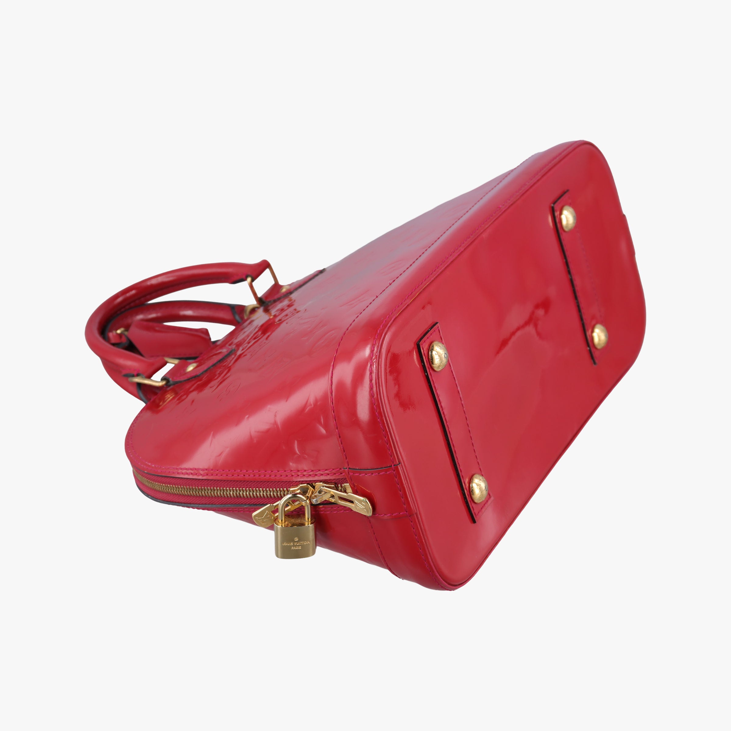 Pre-owned Louis Vuitton Alma PM pomme d'amour Vernis M90096 handbag | stylenewstar