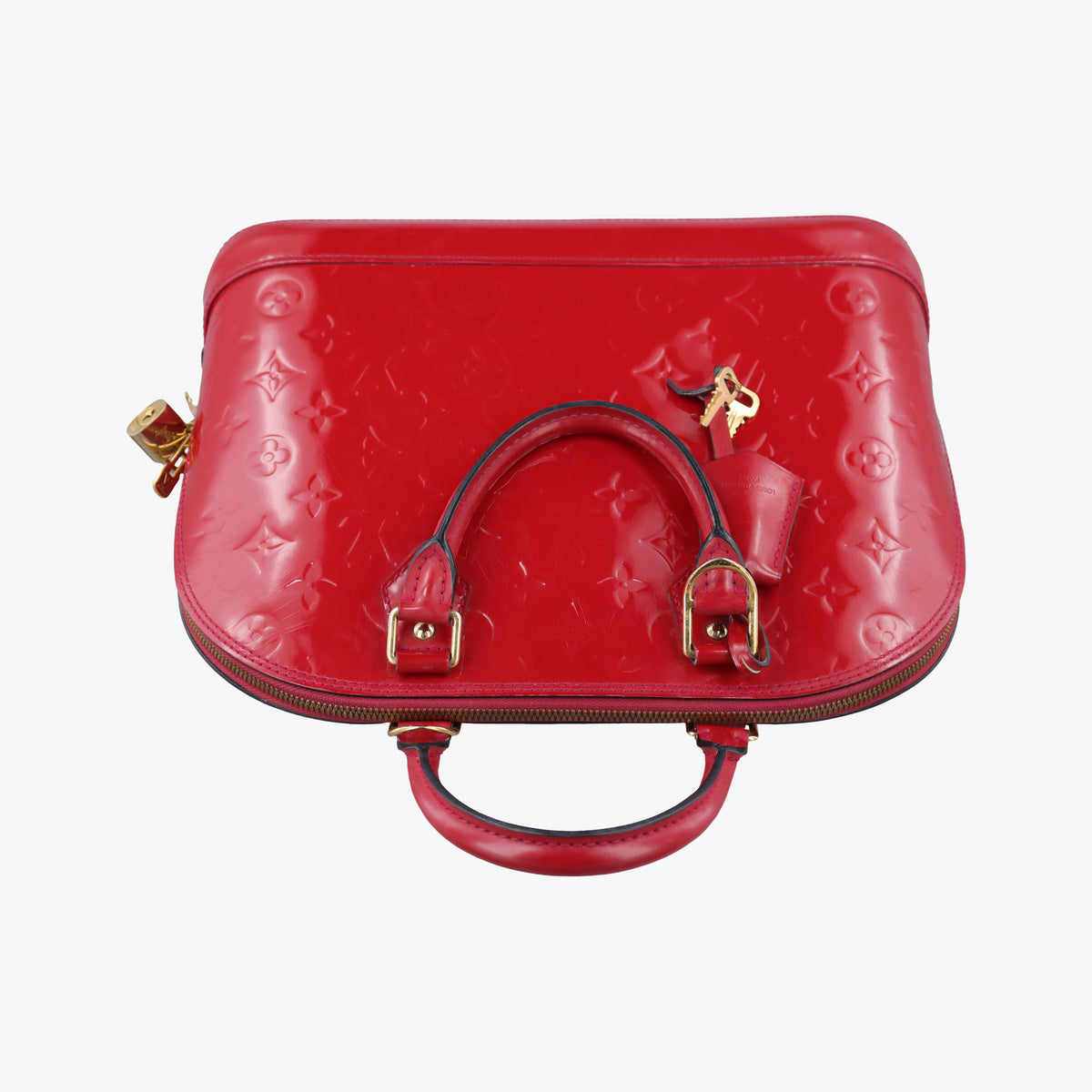 Pre-owned Louis Vuitton Alma PM pomme d'amour Vernis M90096 handbag | stylenewstar