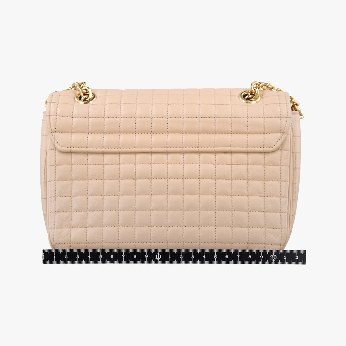 Secondhand Celine C Quilting Beige Leather  shoulderbag | stylenewstar