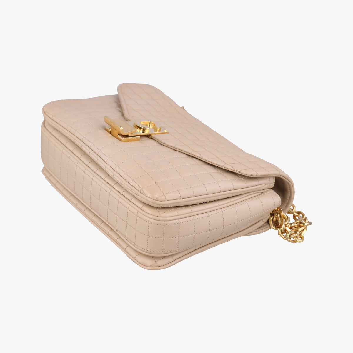 Secondhand Celine C Quilting Beige Leather  shoulderbag | stylenewstar