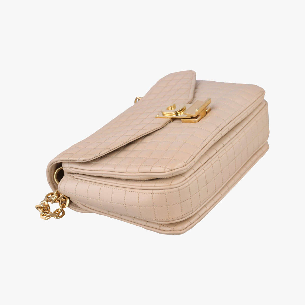 Secondhand Celine C Quilting Beige Leather  shoulderbag | stylenewstar