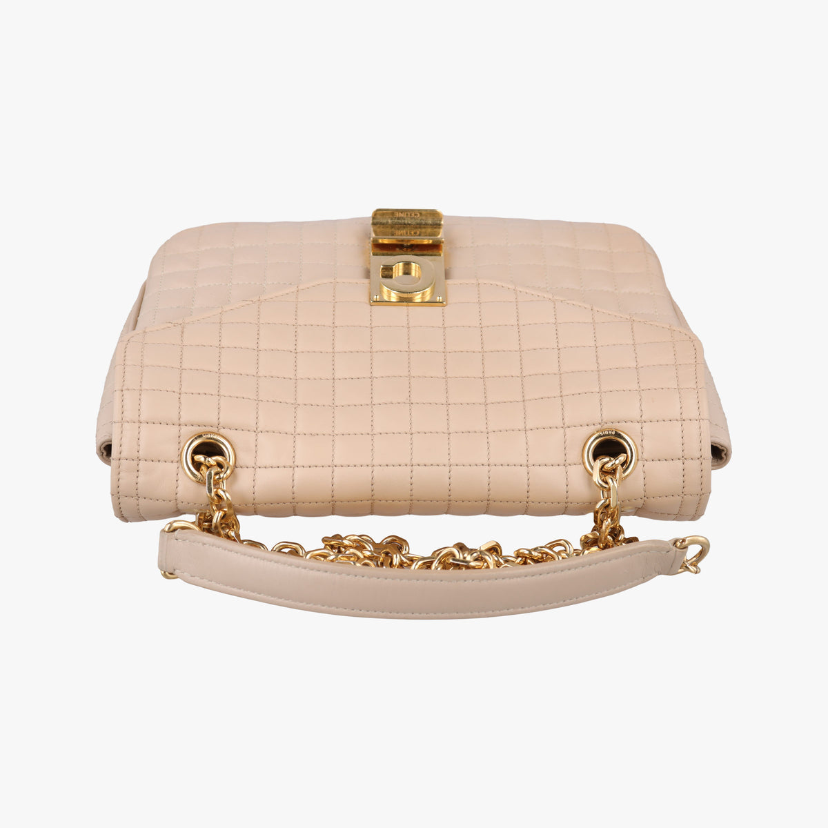Secondhand Celine C Quilting Beige Leather  shoulderbag | stylenewstar