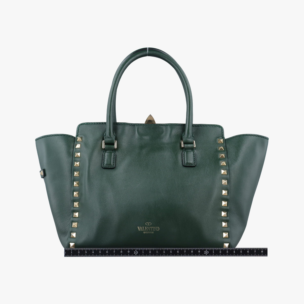 Secondhand Valentino Rockstud Green Leather  shoulderbag | stylenewstar