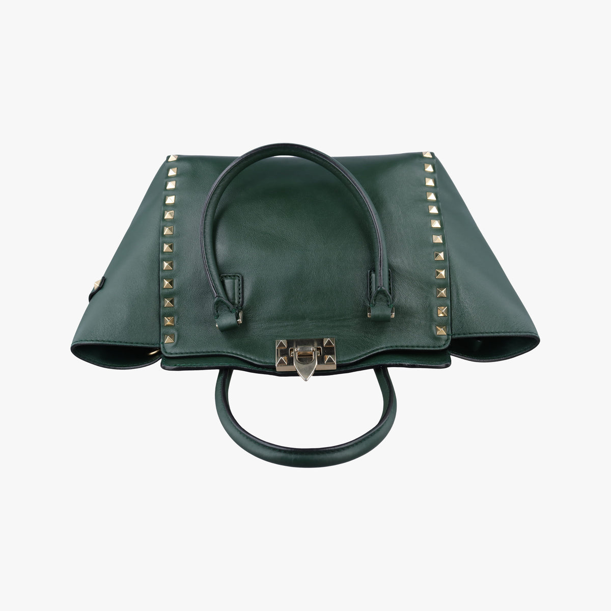 Secondhand Valentino Rockstud Green Leather  shoulderbag | stylenewstar