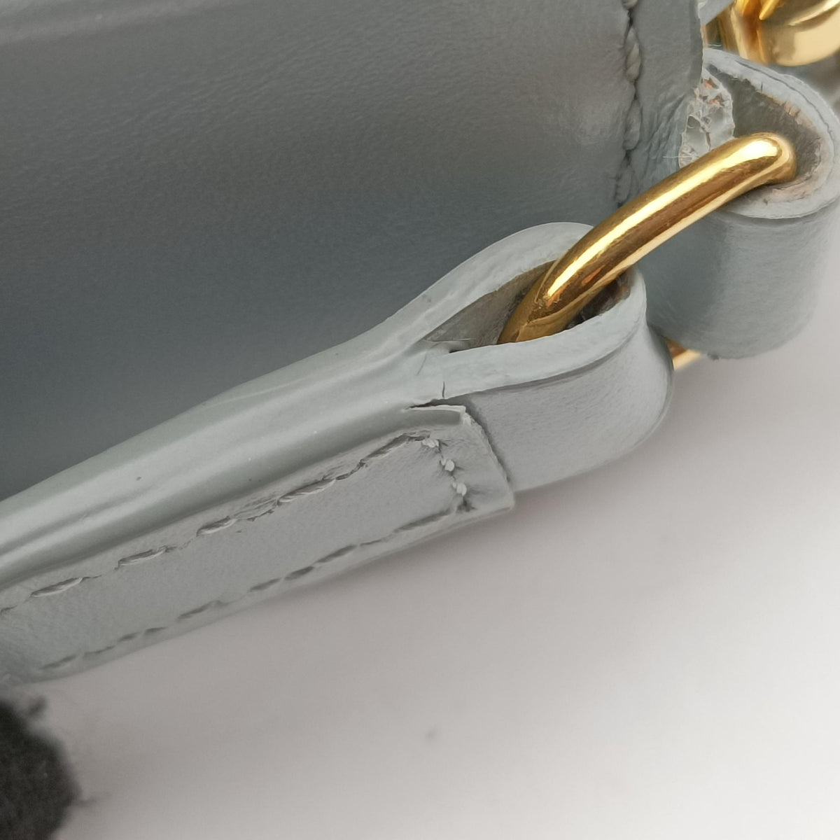 Pre-owned Celine Oval Purse Cuir Triomphe Blue Leather  shoulderbag | stylenewstar