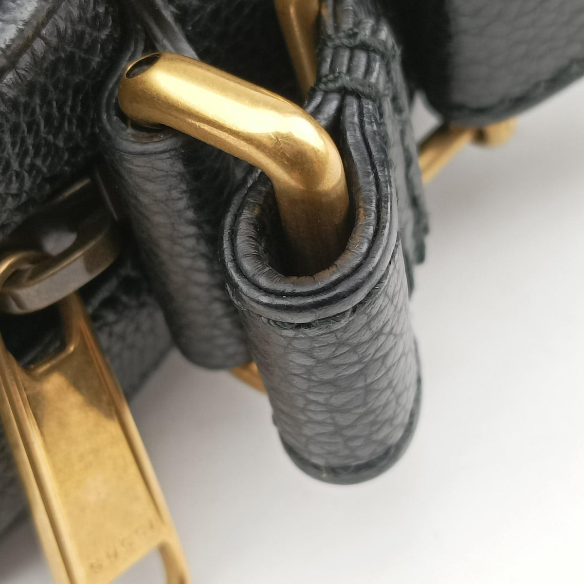 Pre-owned Gucci Print Messenger Black Leather 574803 shoulderbag | stylenewstar