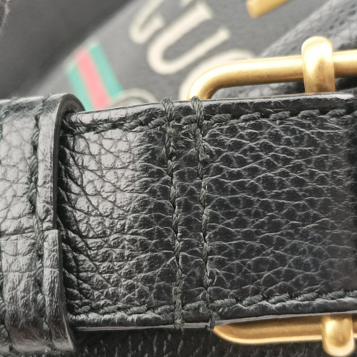 Pre-owned Gucci Print Messenger Black Leather 574803 shoulderbag | stylenewstar