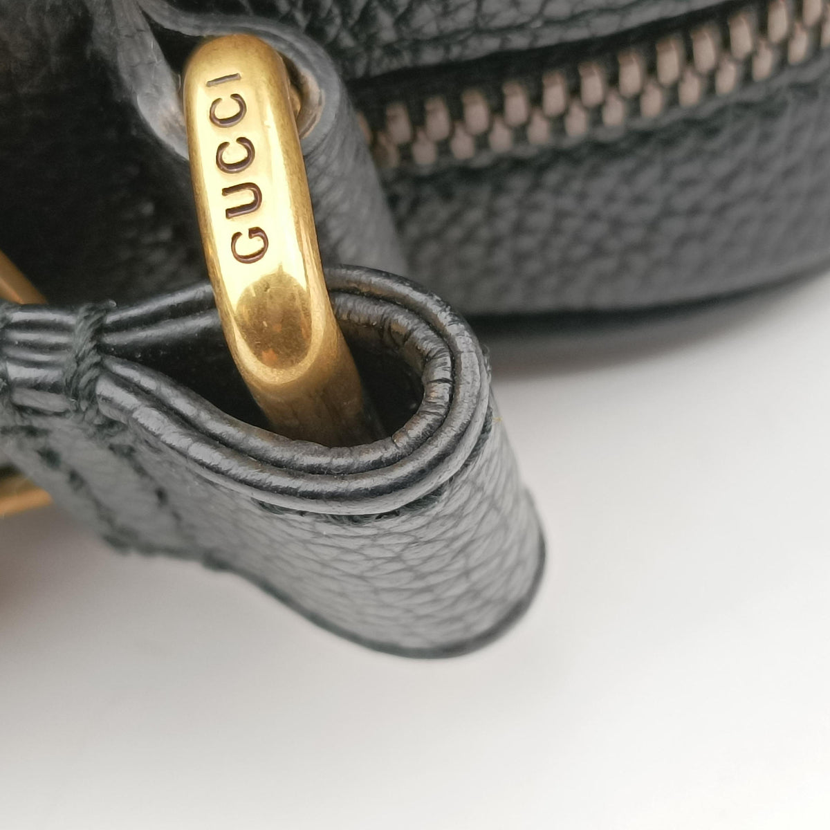 Pre-owned Gucci Print Messenger Black Leather 574803 shoulderbag | stylenewstar