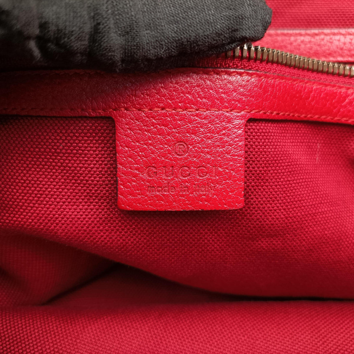 Pre-owned Gucci Print Blue×Red×Ivory canvas×leather 523781 shoulderbag | stylenewstar