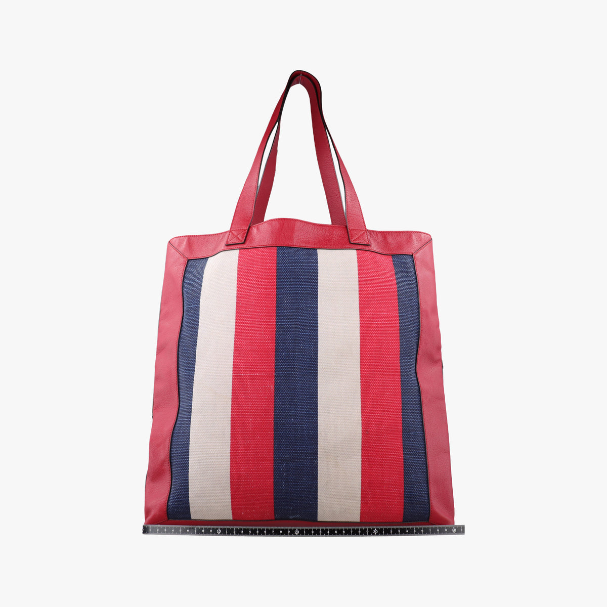 Pre-owned Gucci Print Blue×Red×Ivory canvas×leather 523781 shoulderbag | stylenewstar