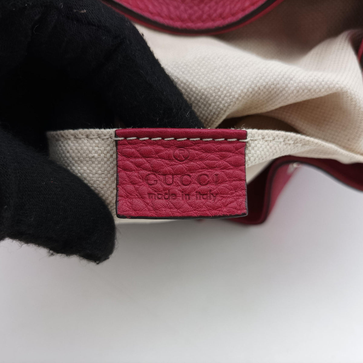 Pre-owned Gucci Bamboo fringe tassel Red Leather 370833 backpack/rucksack | stylenewstar