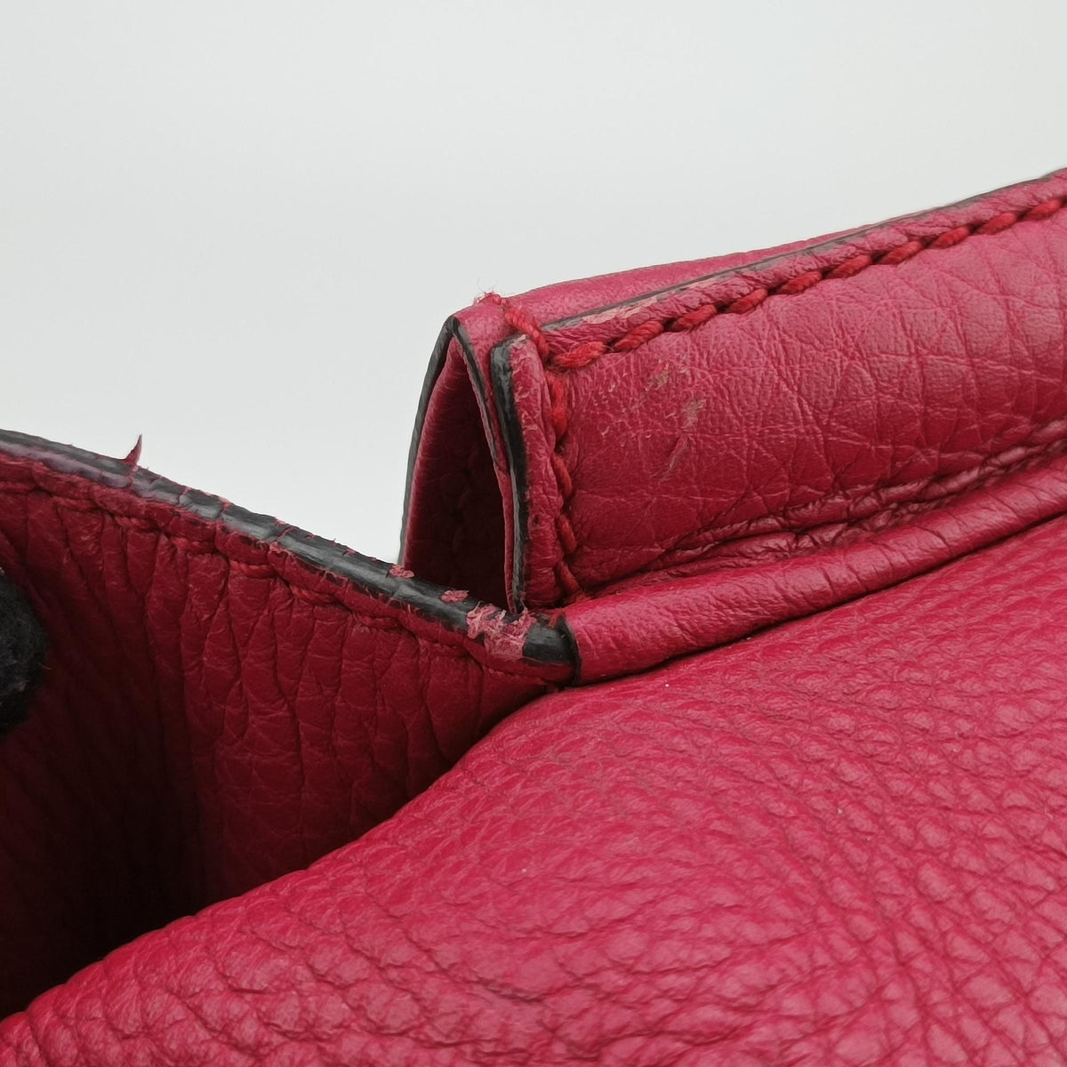 Pre-owned Gucci Bamboo fringe tassel Red Leather 370833 backpack/rucksack | stylenewstar