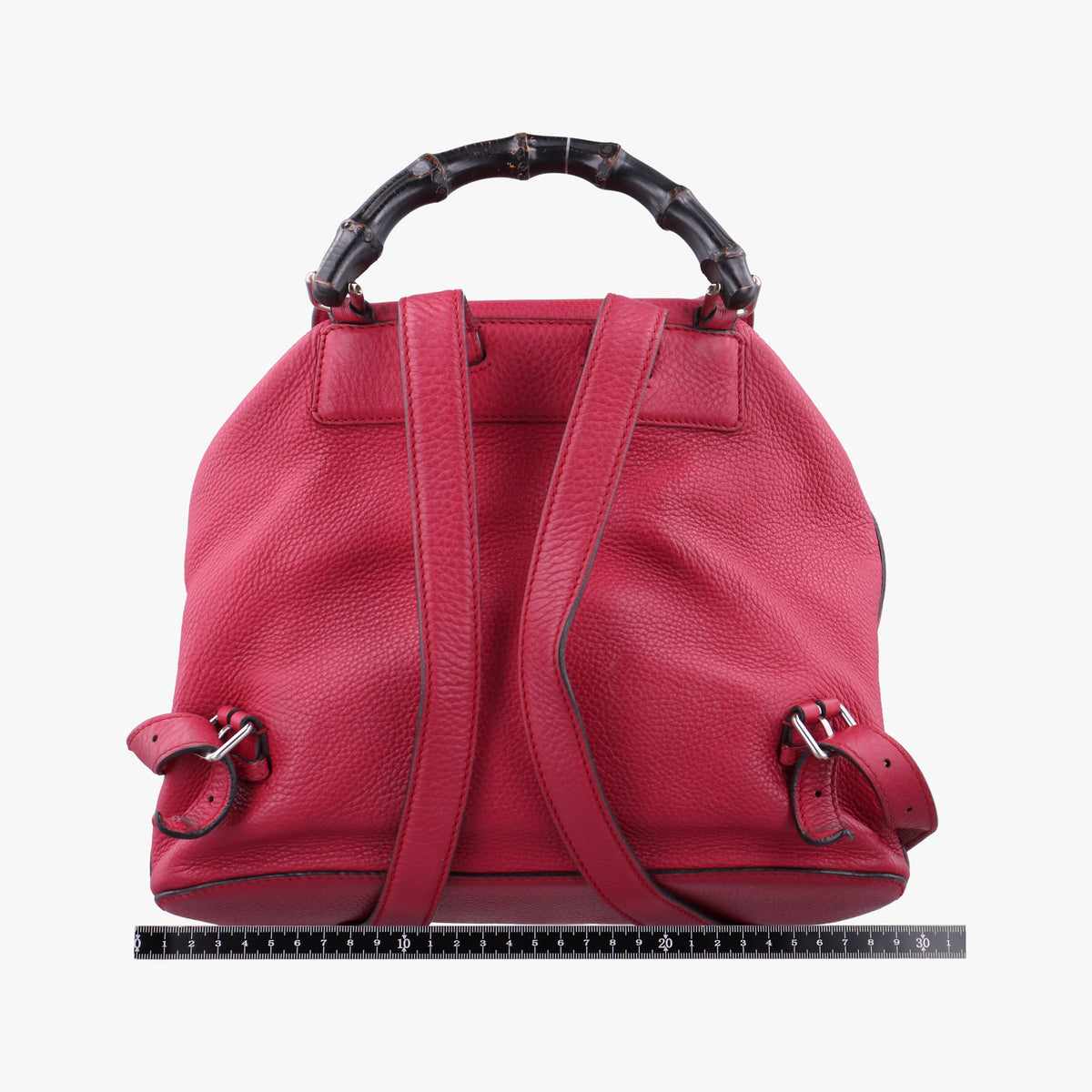 Pre-owned Gucci Bamboo fringe tassel Red Leather 370833 backpack/rucksack | stylenewstar