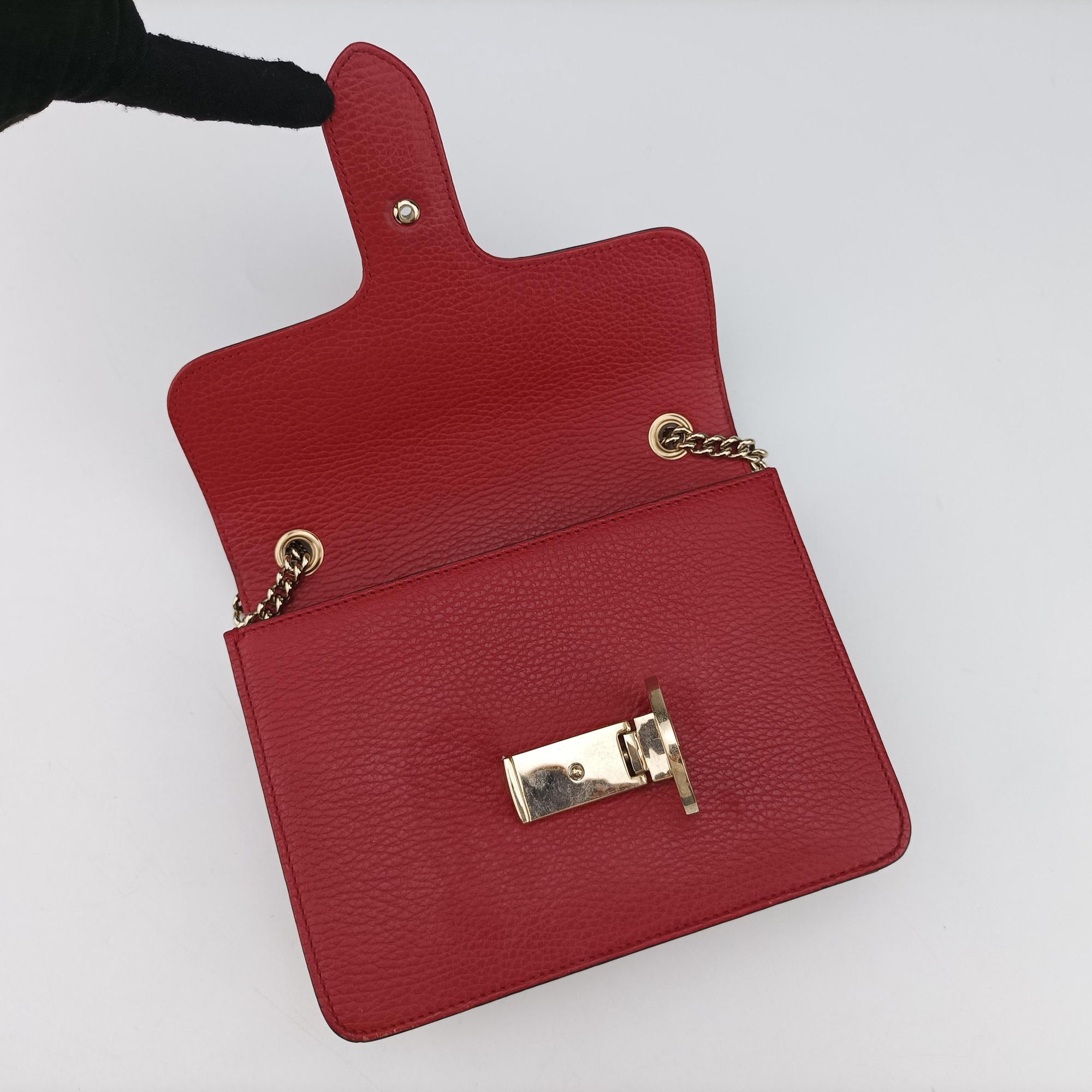 Pre-owned Gucci Interlocking G Red Leather 510304 shoulderbag | stylenewstar