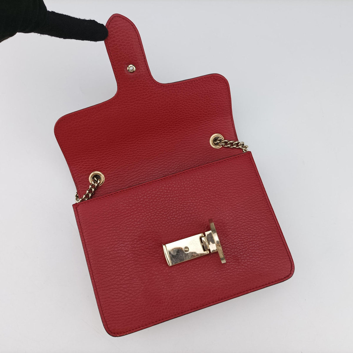 Pre-owned Gucci Interlocking G Red Leather 510304 shoulderbag | stylenewstar