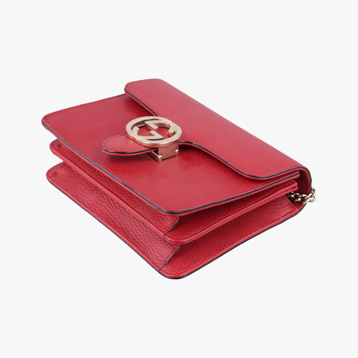 Pre-owned Gucci Interlocking G Red Leather 510304 shoulderbag | stylenewstar