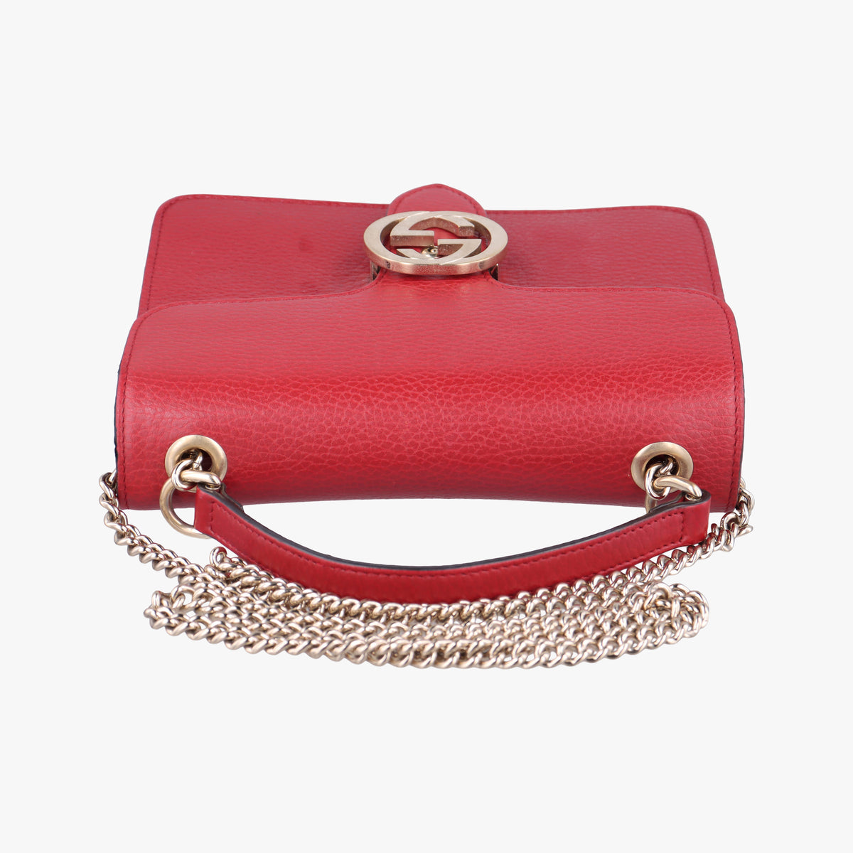 Pre-owned Gucci Interlocking G Red Leather 510304 shoulderbag | stylenewstar