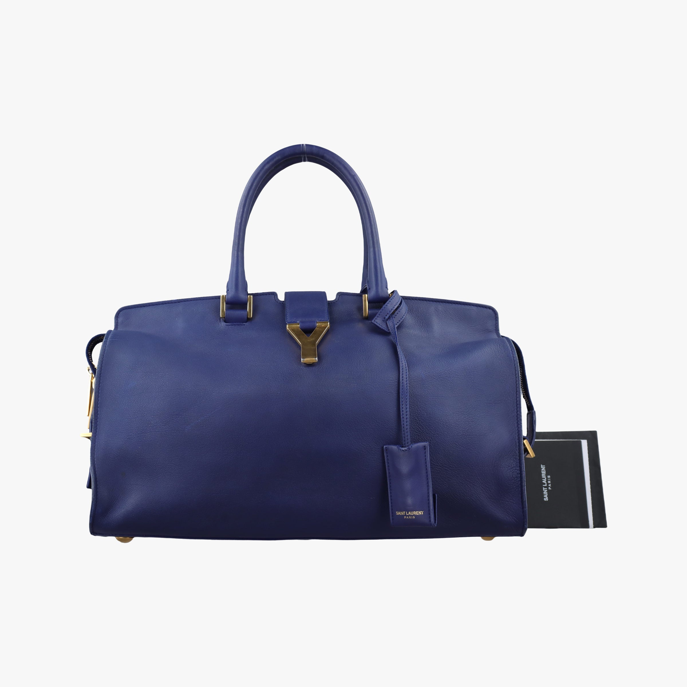Secondhand Yves Saint Laurent Y Ligne Petit Cabas Blue Leather 311203 shoulderbag | stylenewstar