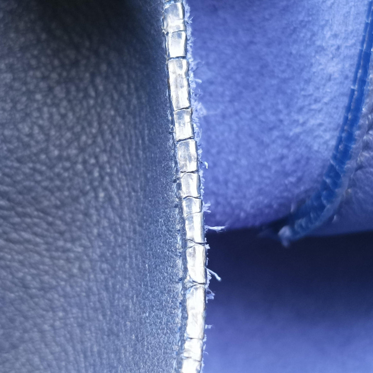 Pre-owned Yves Saint Laurent Y Ligne Petit Cabas Blue Leather 311203 shoulderbag | stylenewstar