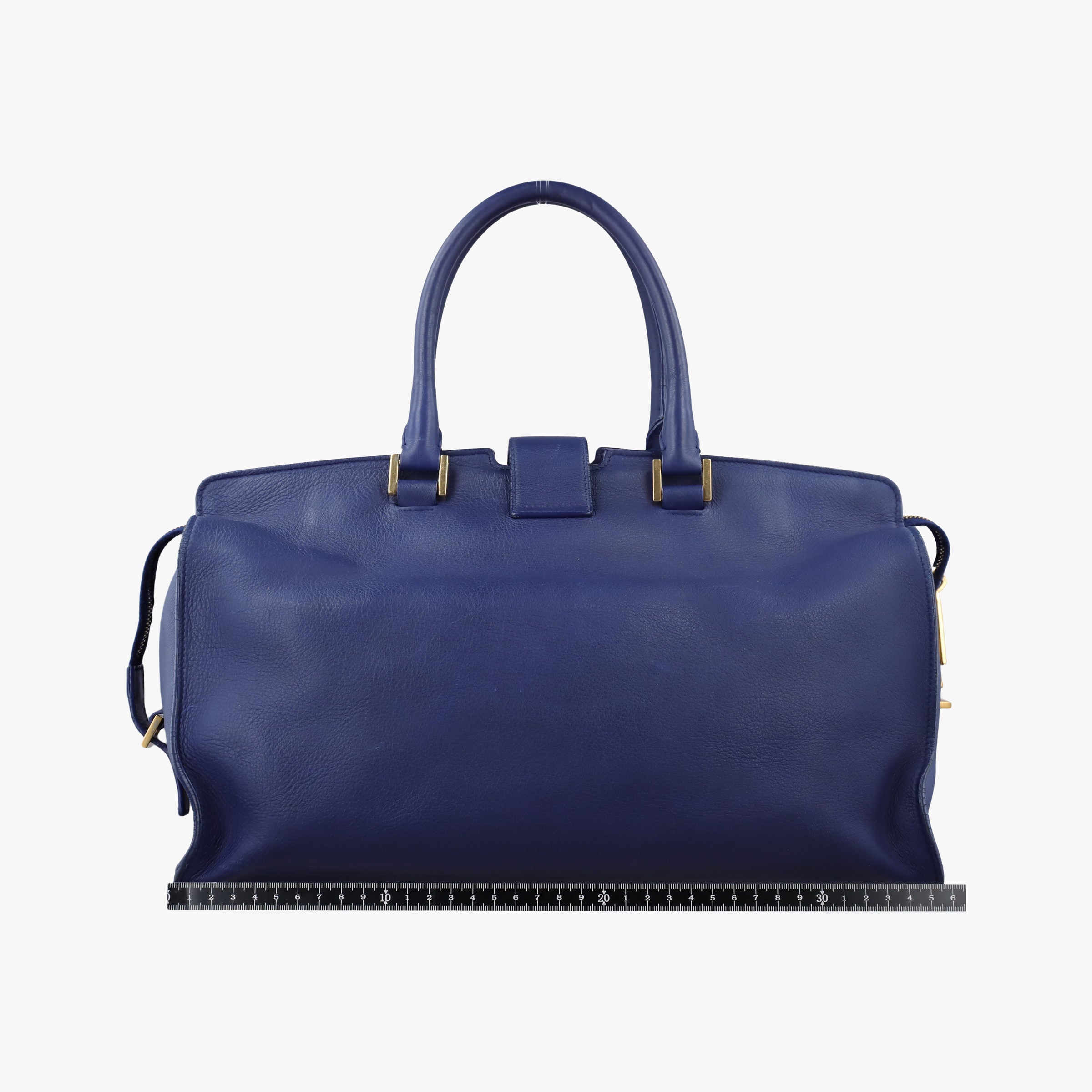 Secondhand Yves Saint Laurent Y Ligne Petit Cabas Blue Leather 311203 shoulderbag | stylenewstar