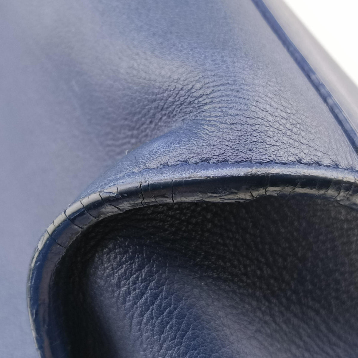 Secondhand Yves Saint Laurent Y Ligne Petit Cabas Blue Leather 311203 shoulderbag | stylenewstar