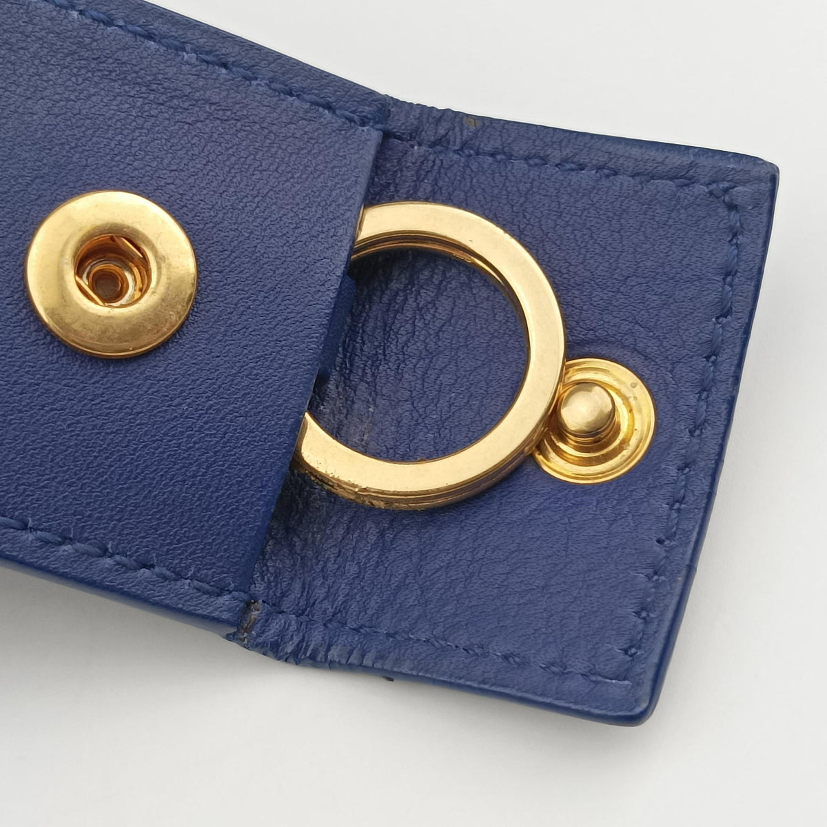 Pre-owned Yves Saint Laurent Y Ligne Petit Cabas Blue Leather 311203 shoulderbag | stylenewstar
