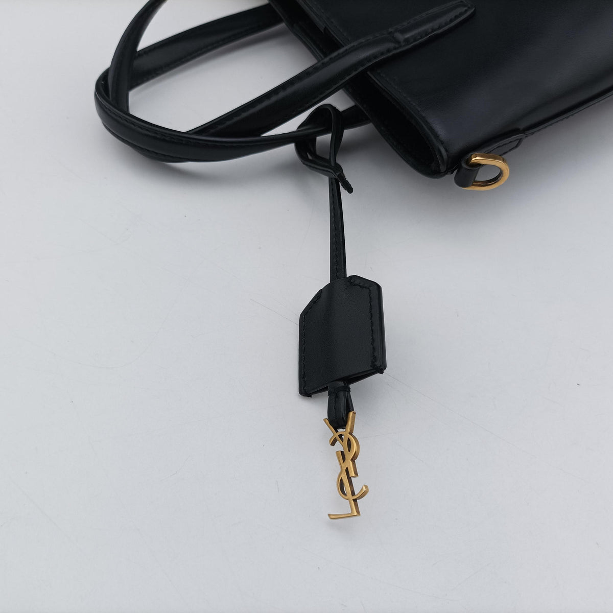 Vintage Yves Saint Laurent Toy Mini shopping Black Leather 773995 shoulderbag | stylenewstar
