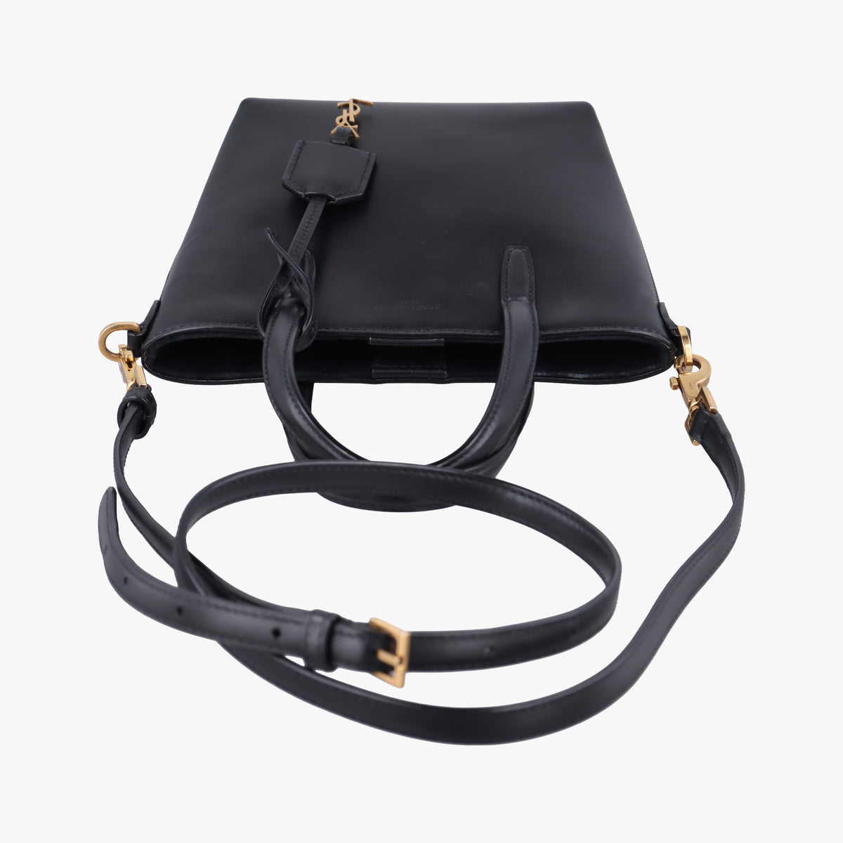 Vintage Yves Saint Laurent Toy Mini shopping Black Leather 773995 shoulderbag | stylenewstar