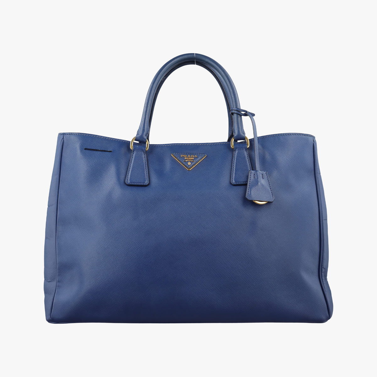 Pre-owned Prada Galleria Blue SAFFIANO Leather BN2274 handbag | stylenewstar