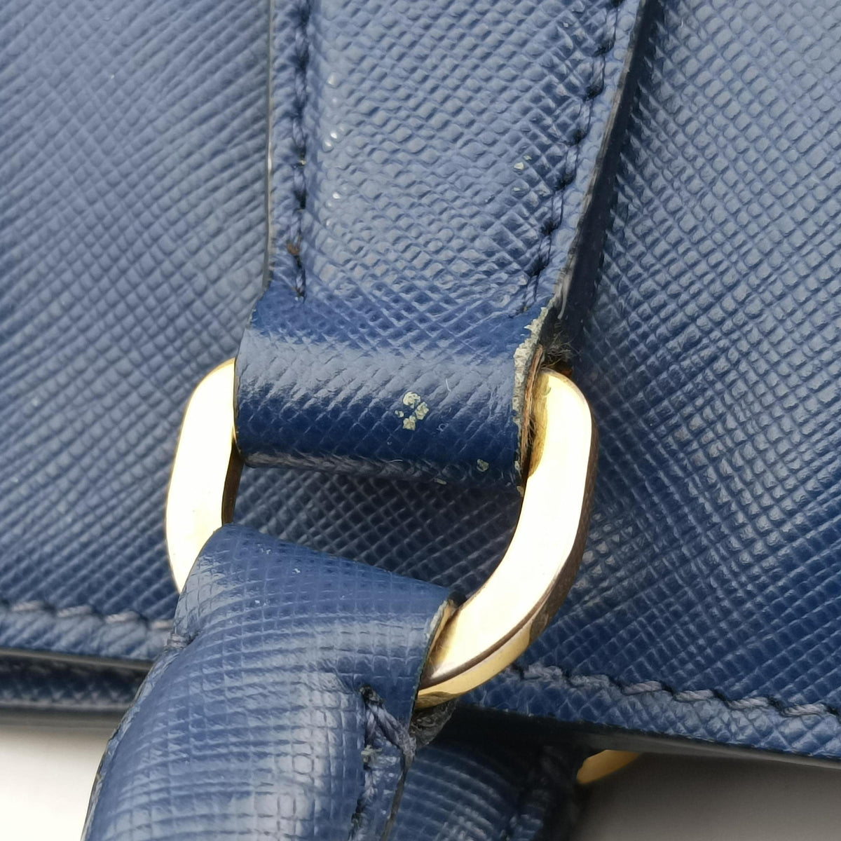 Secondhand Prada Galleria Blue SAFFIANO Leather BN2274 handbag | stylenewstar