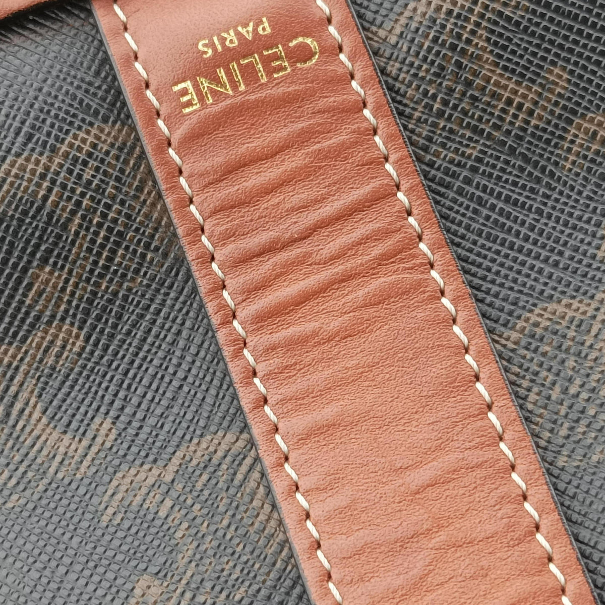 Pre-owned Celine Medium Bucket Brown PVC coated canvas×Leather  shoulderbag | stylenewstar