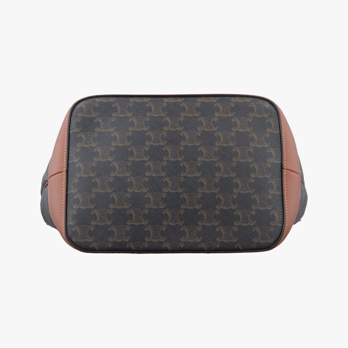 Pre-owned Celine Medium Bucket Brown PVC coated canvas×Leather  shoulderbag | stylenewstar