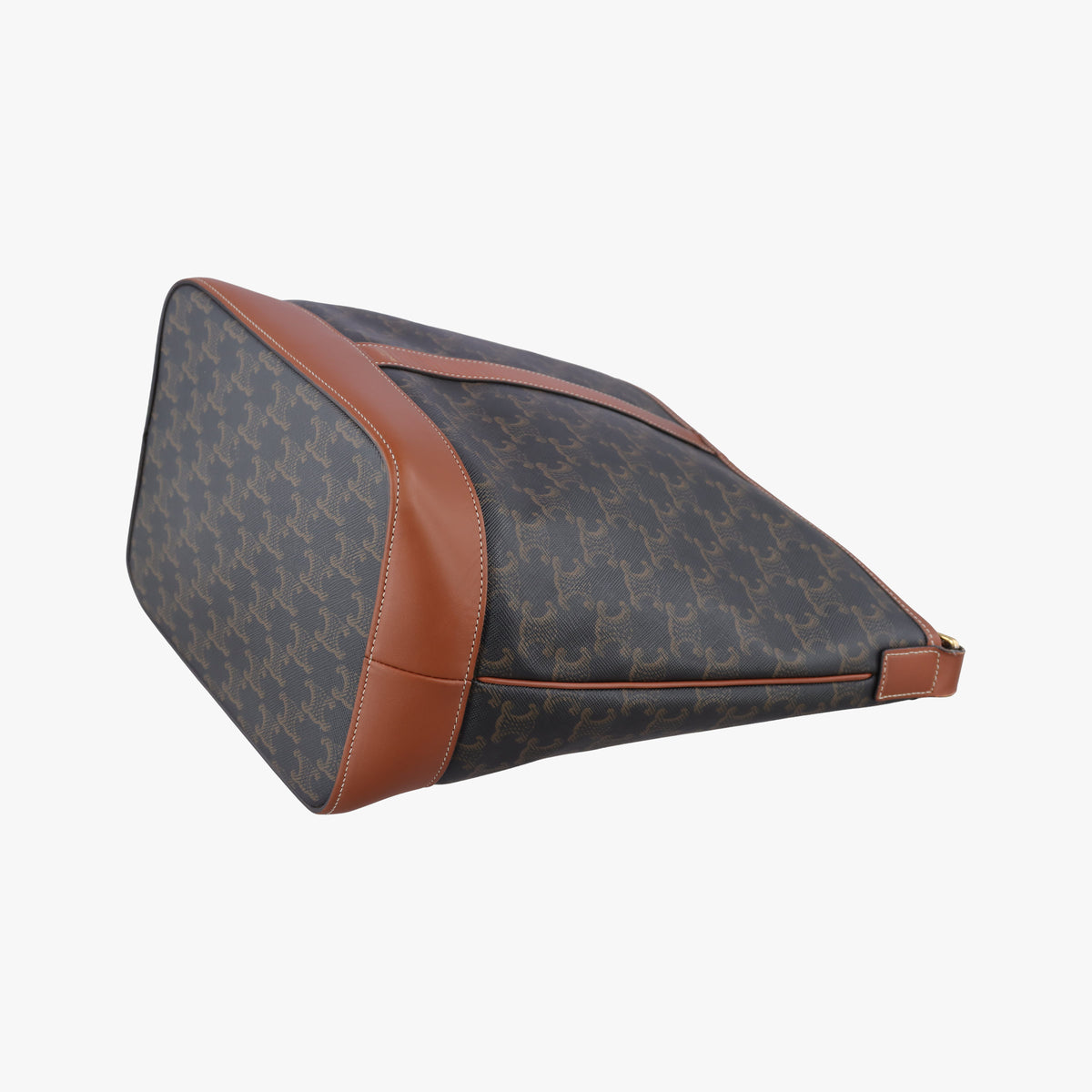 Pre-owned Celine Medium Bucket Brown PVC coated canvas×Leather  shoulderbag | stylenewstar