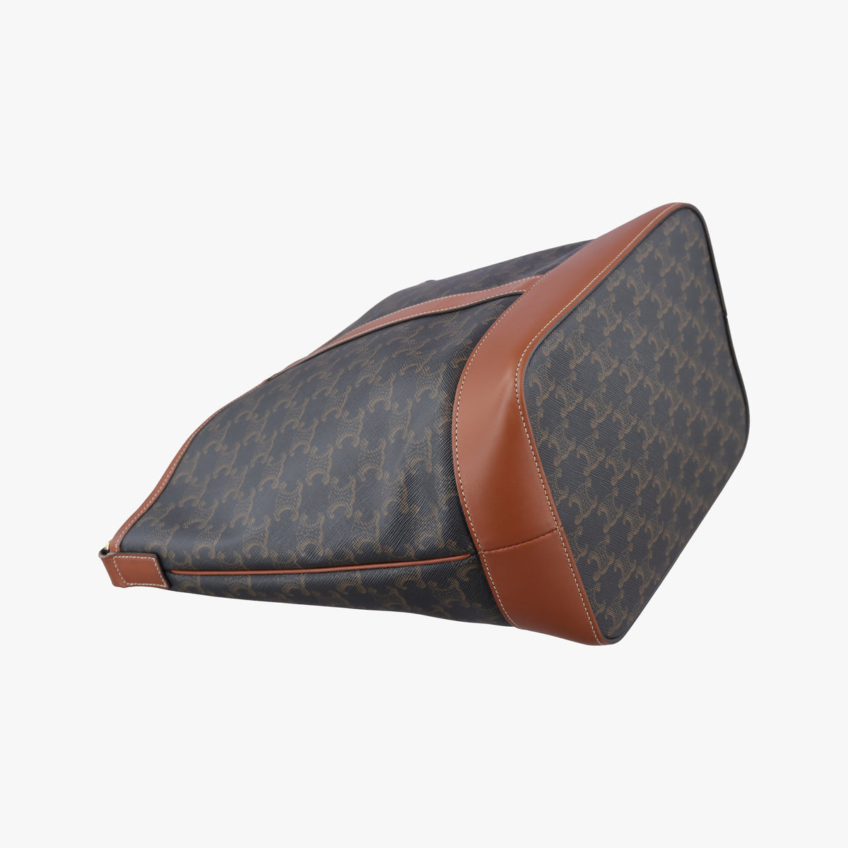 Pre-owned Celine Medium Bucket Brown PVC coated canvas×Leather  shoulderbag | stylenewstar