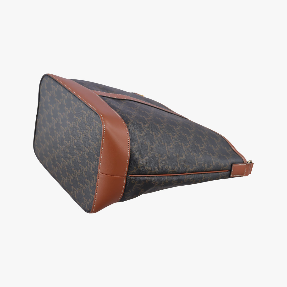 Pre-owned Celine Medium Bucket Brown PVC coated canvas×Leather  shoulderbag | stylenewstar