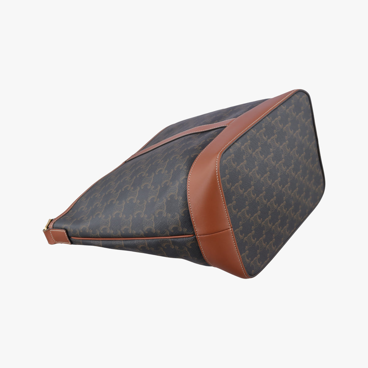 Pre-owned Celine Medium Bucket Brown PVC coated canvas×Leather  shoulderbag | stylenewstar