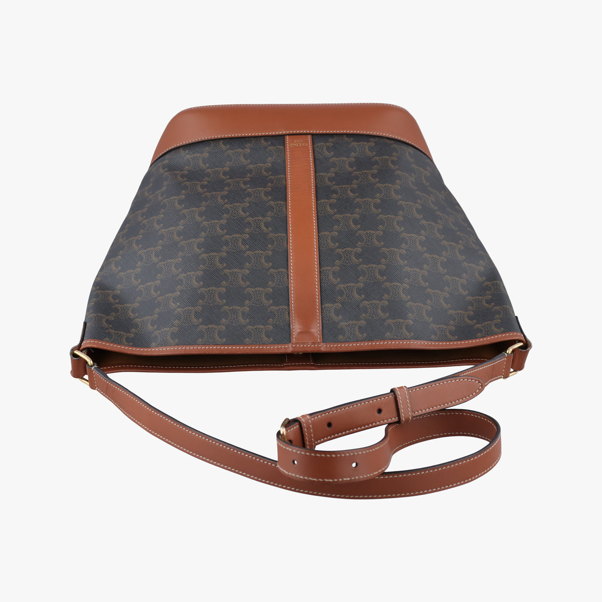 Pre-owned Celine Medium Bucket Brown PVC coated canvas×Leather  shoulderbag | stylenewstar