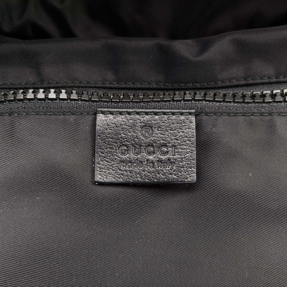 Pre-owned Gucci Interlocking G Black Nylon 536724 backpack/rucksack | stylenewstar