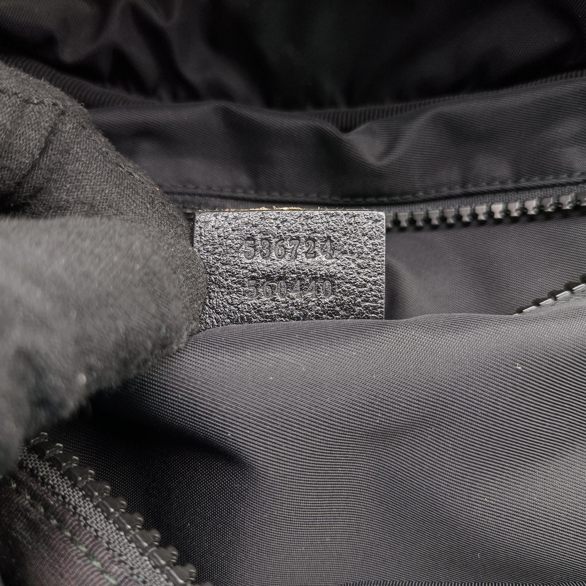 Pre-owned Gucci Interlocking G Black Nylon 536724 backpack/rucksack | stylenewstar
