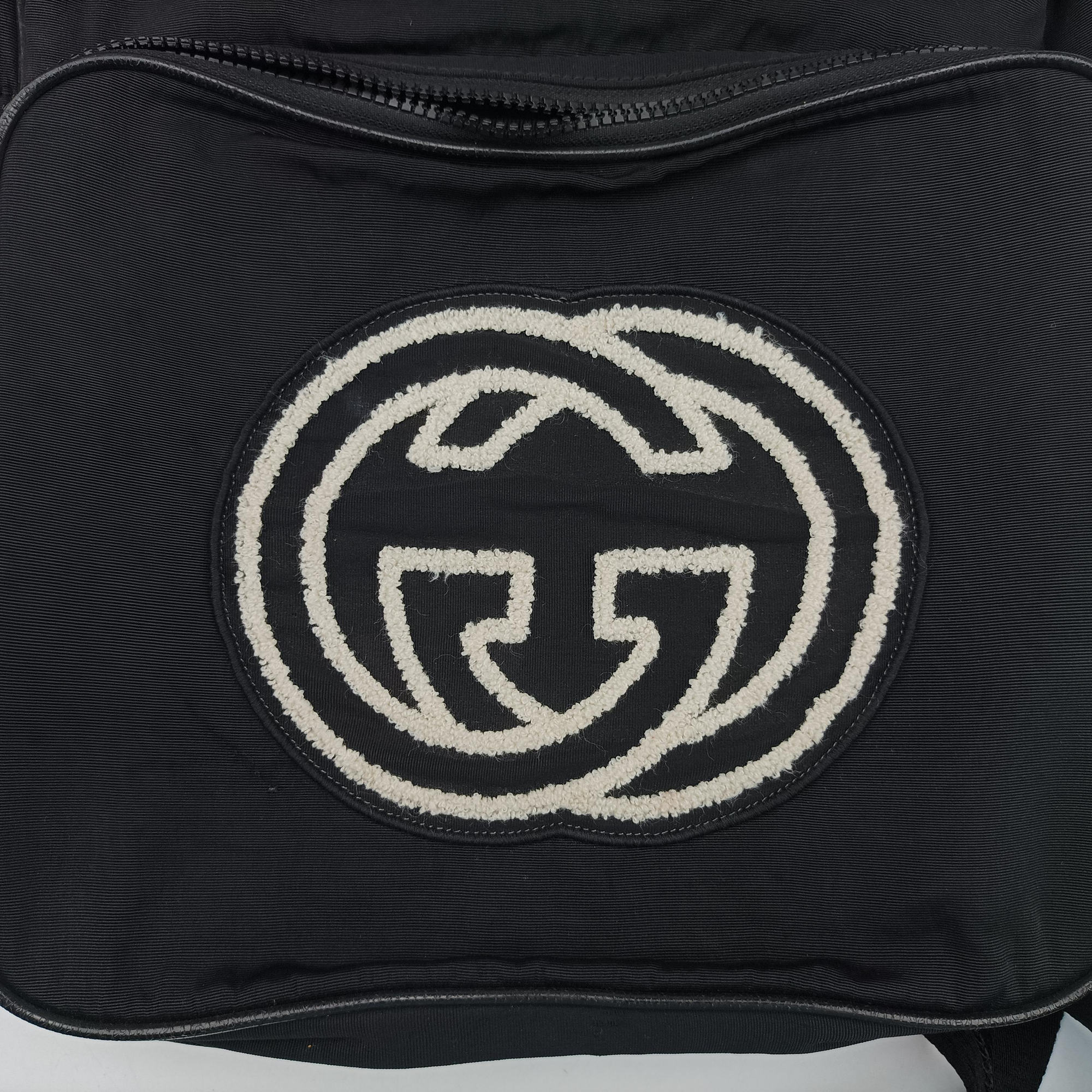 Pre-owned Gucci Interlocking G Black Nylon 536724 backpack/rucksack | stylenewstar