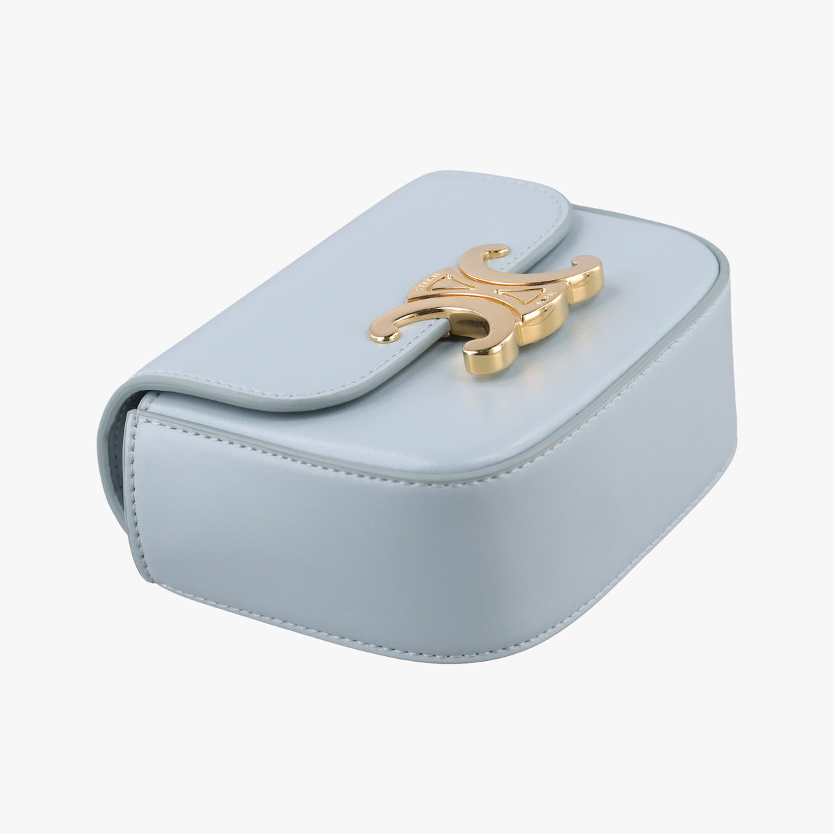 Vintage Celine Mini Claude Triomphe Blue Leather  shoulderbag | stylenewstar