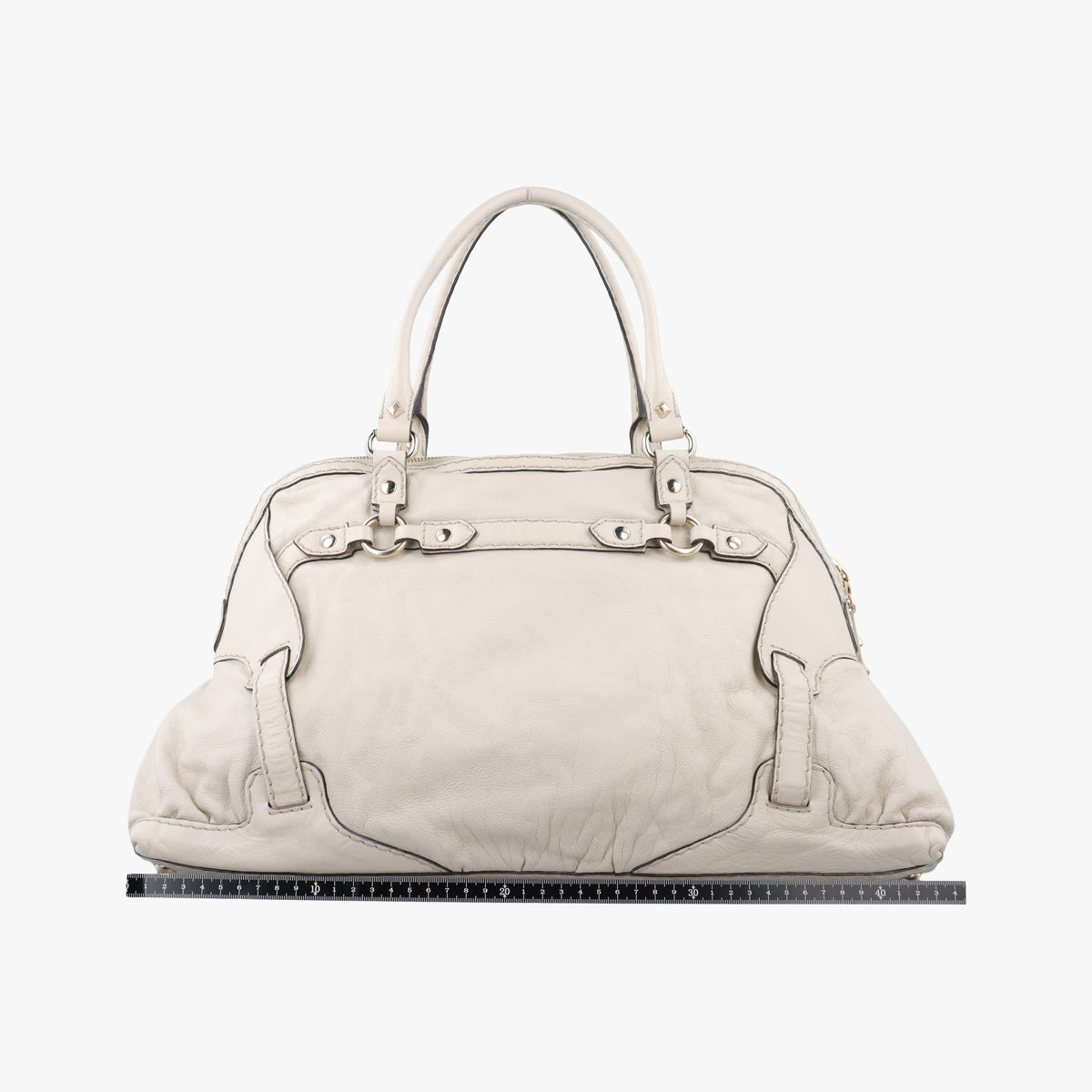 Vintage Gucci Horsebit Nail White Leather 189890 handbag | stylenewstar