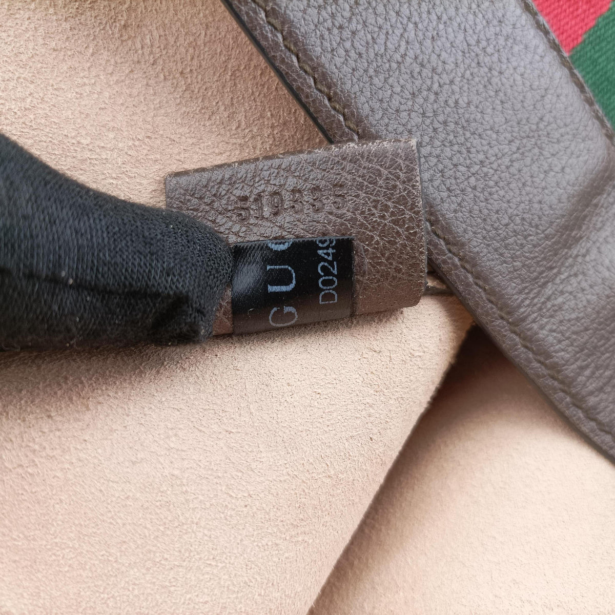 Pre-owned Gucci Ophidia Brown PVC coated canvas×Leather 519335 shoulderbag | stylenewstar