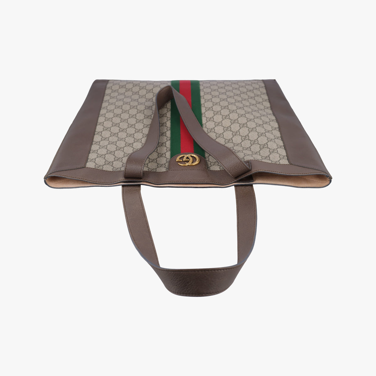 Pre-owned Gucci Ophidia Brown PVC coated canvas×Leather 519335 shoulderbag | stylenewstar