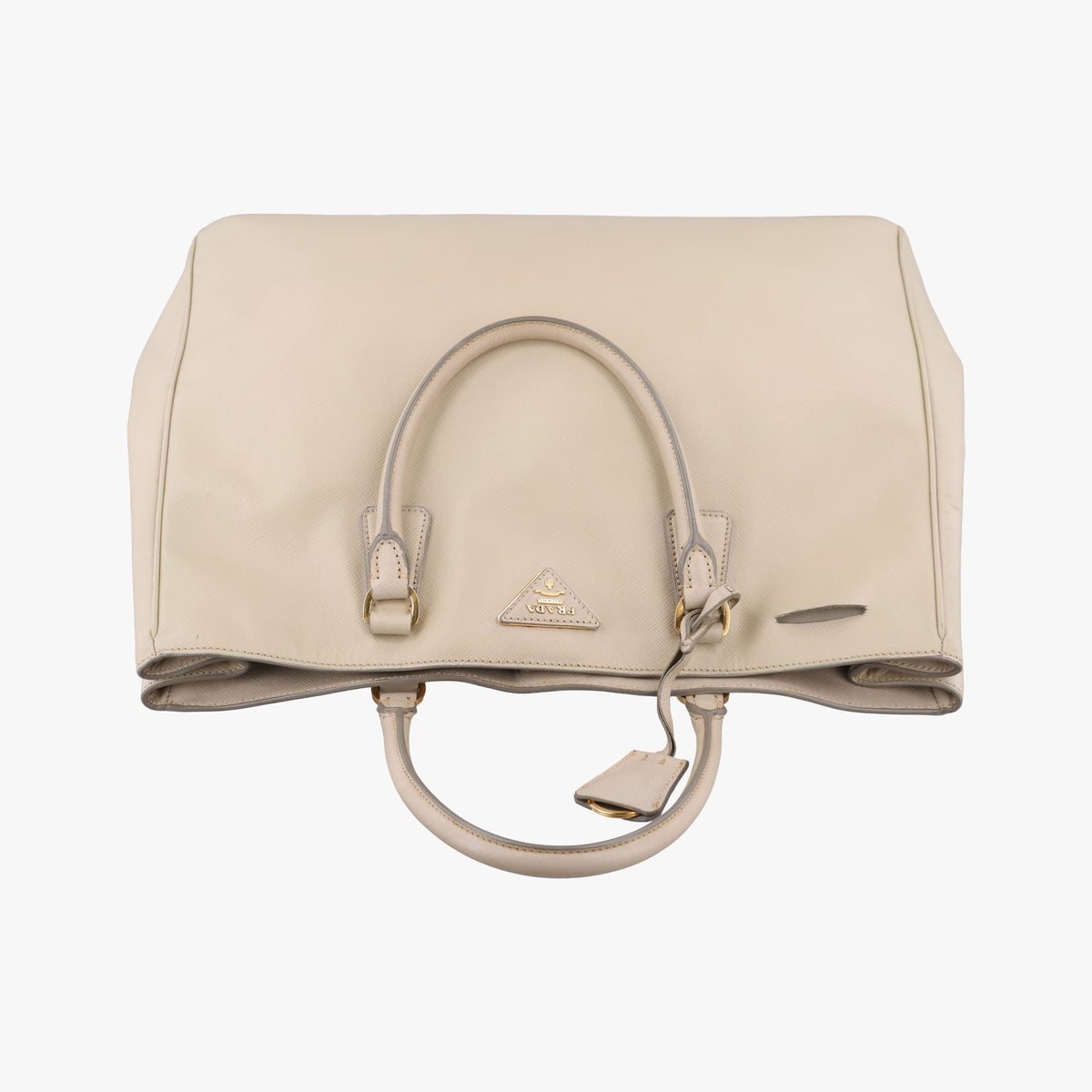 Pre-owned Prada Galleria Beige SAFFIANO Leather BN2274 handbag | stylenewstar