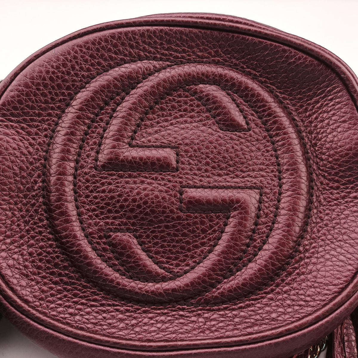 Pre-owned Gucci Soho Purple Leather 353965 shoulderbag | stylenewstar