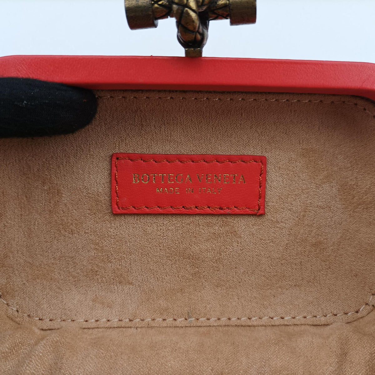 Vintage Bottega Veneta Intrecciato Orange Leather  clutchbag | stylenewstar