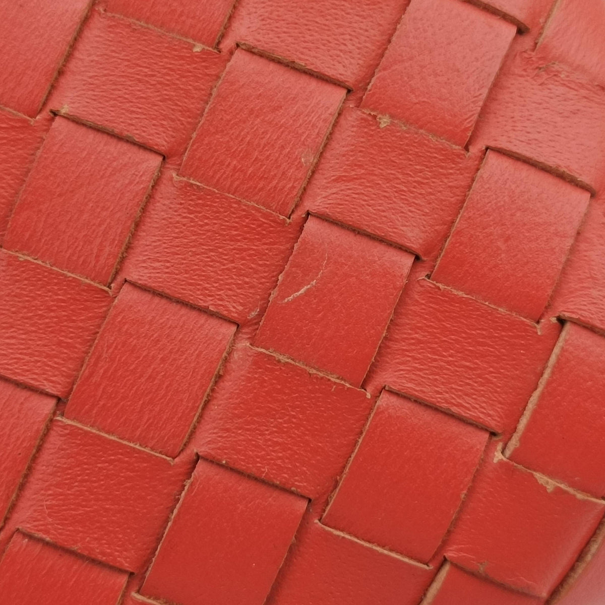 Vintage Bottega Veneta Intrecciato Orange Leather  clutchbag | stylenewstar