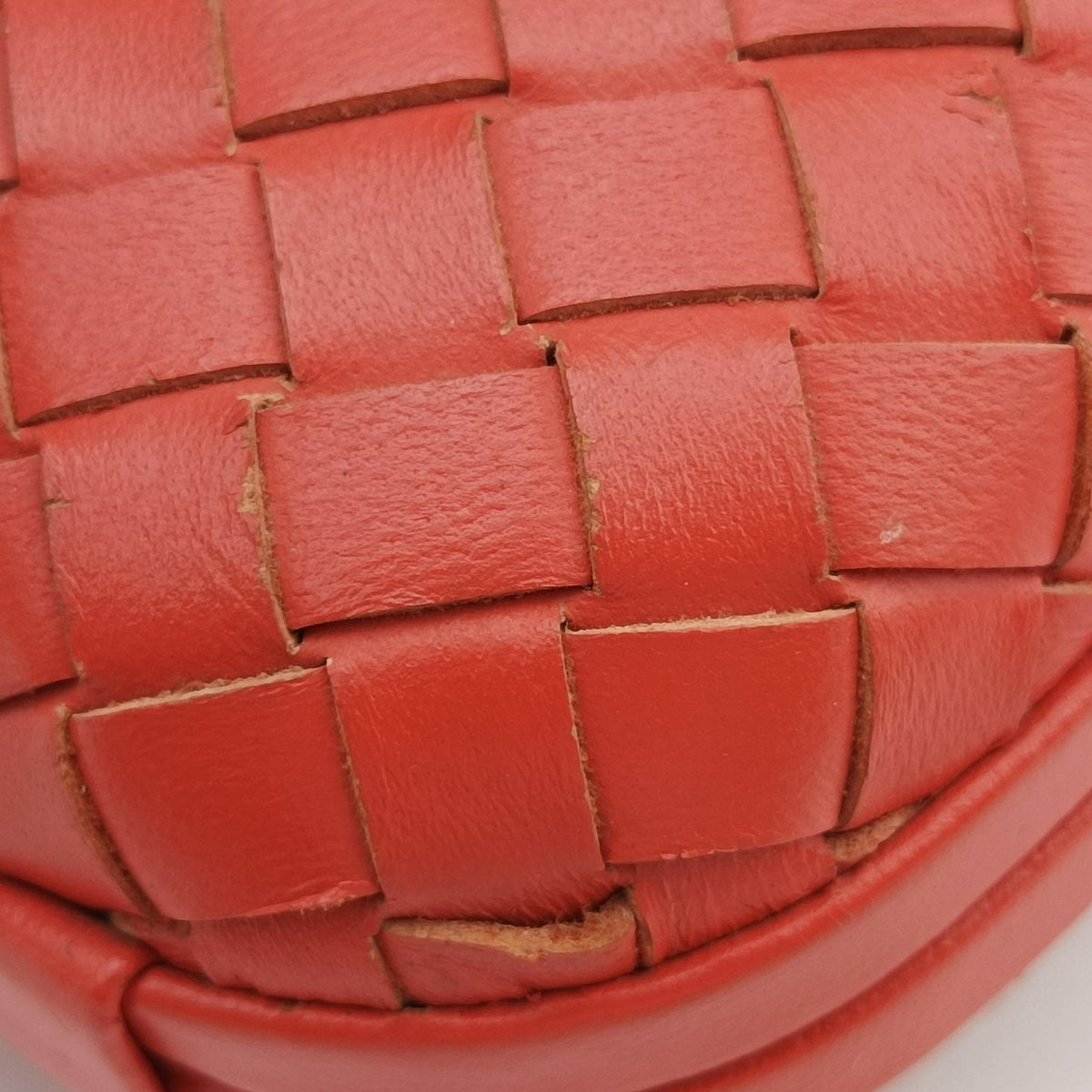 Vintage Bottega Veneta Intrecciato Orange Leather  clutchbag | stylenewstar