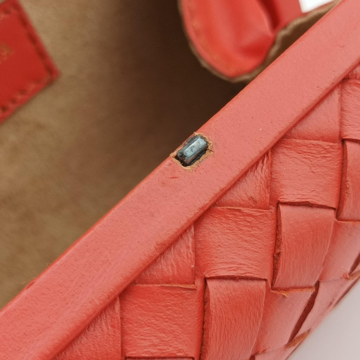 Vintage Bottega Veneta Intrecciato Orange Leather  clutchbag | stylenewstar